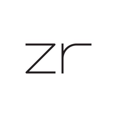 zr ilk harf vektör logo simgesi