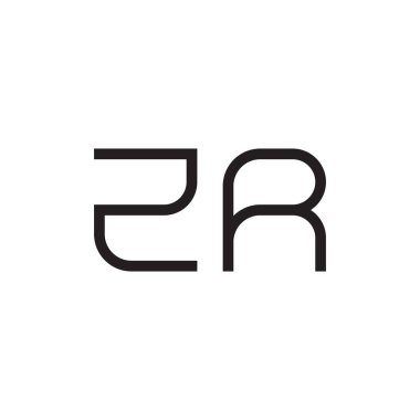 zr ilk harf vektör logo simgesi