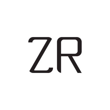 zr ilk harf vektör logo simgesi