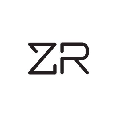 zr ilk harf vektör logo simgesi