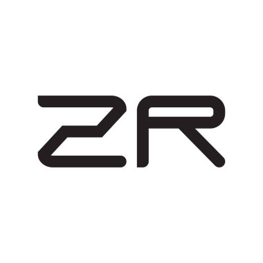 zr ilk harf vektör logo simgesi