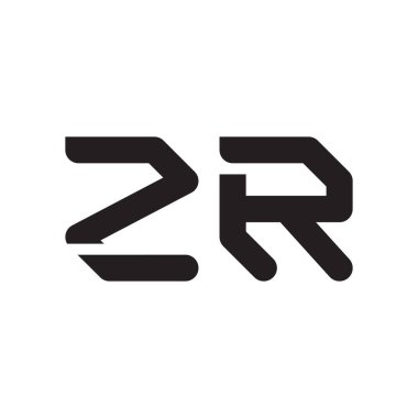 zr ilk harf vektör logo simgesi
