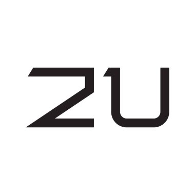 zu ilk harf vektör logo simgesi