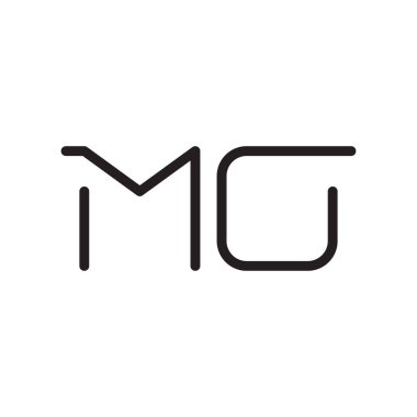 MO ilk harf logo şablon vektör simgesi tasarımı