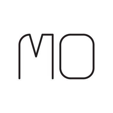 MO ilk harf logo şablon vektör simgesi tasarımı