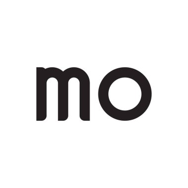MO ilk harf logo şablon vektör simgesi tasarımı