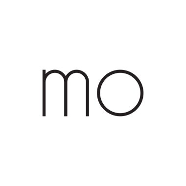MO ilk harf logo şablon vektör simgesi tasarımı
