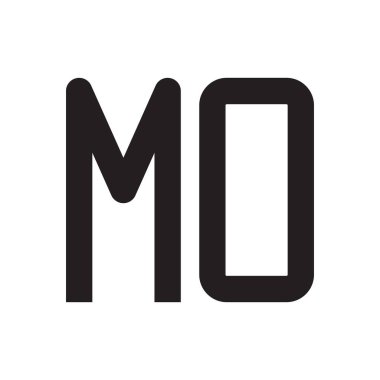 MO ilk harf logo şablon vektör simgesi tasarımı