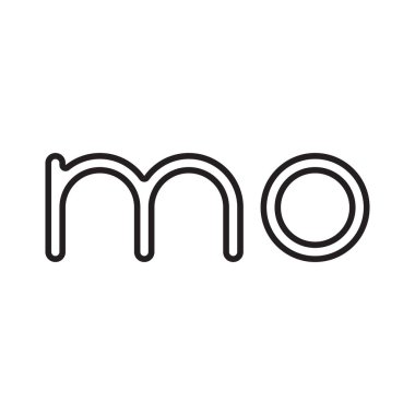 MO ilk harf logo şablon vektör simgesi tasarımı