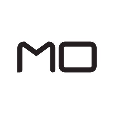 MO ilk harf logo şablon vektör simgesi tasarımı