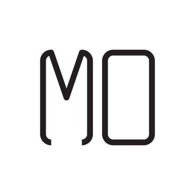 MO ilk harf logo şablon vektör simgesi tasarımı