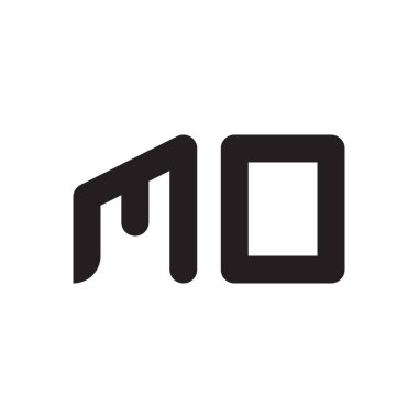 MO ilk harf logo şablon vektör simgesi tasarımı