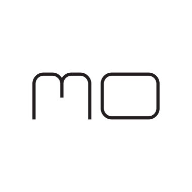 MO ilk harf logo şablon vektör simgesi tasarımı