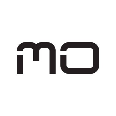 MO ilk harf logo şablon vektör simgesi tasarımı