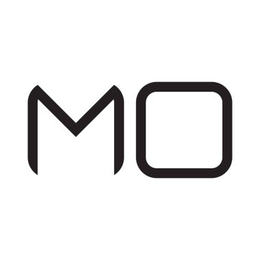 MO ilk harf logo şablon vektör simgesi tasarımı