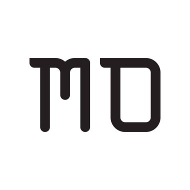MO ilk harf logo şablon vektör simgesi tasarımı