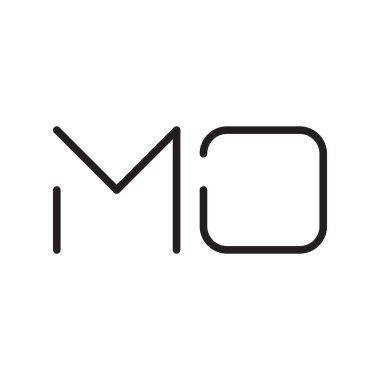 MO ilk harf logo şablon vektör simgesi tasarımı