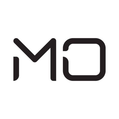 MO ilk harf logo şablon vektör simgesi tasarımı