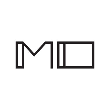 MO ilk harf logo şablon vektör simgesi tasarımı