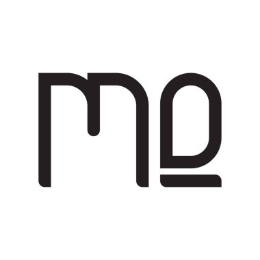 mq ilk harf vektör logo simgesi