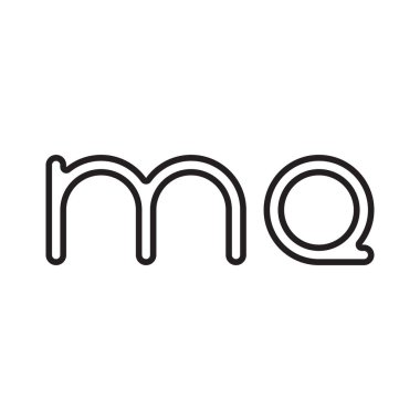 mq ilk harf vektör logo simgesi