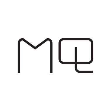 mq ilk harf vektör logo simgesi