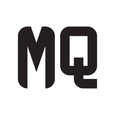 mq ilk harf vektör logo simgesi