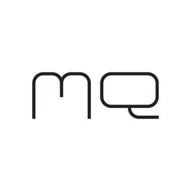 mq ilk harf vektör logo simgesi