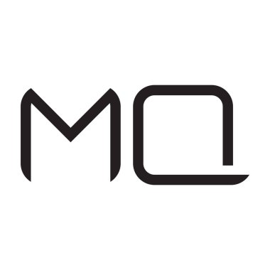 mq ilk harf vektör logo simgesi