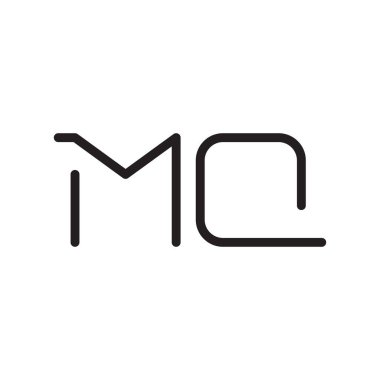 mq ilk harf vektör logo simgesi