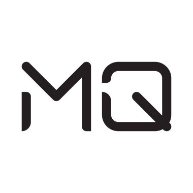 mq ilk harf vektör logo simgesi