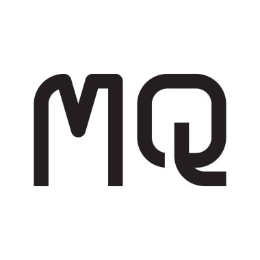 mq ilk harf vektör logo simgesi