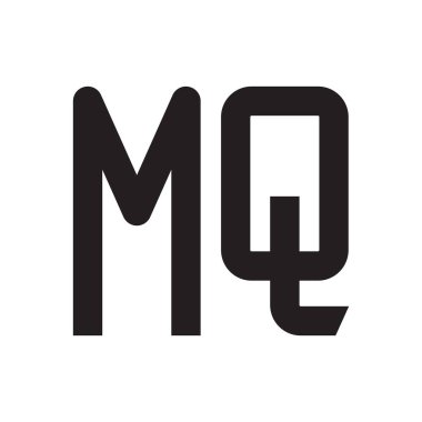 mq ilk harf vektör logo simgesi