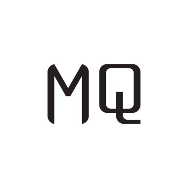 mq ilk harf vektör logo simgesi