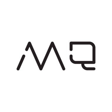 mq ilk harf vektör logo simgesi