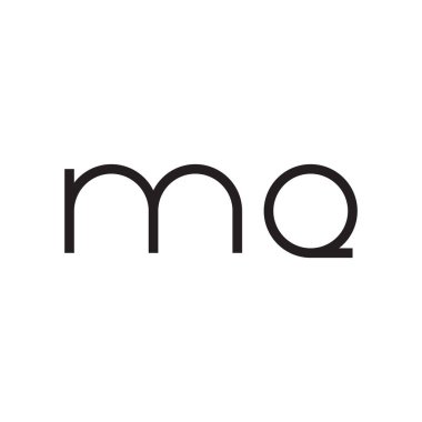 mq ilk harf vektör logo simgesi