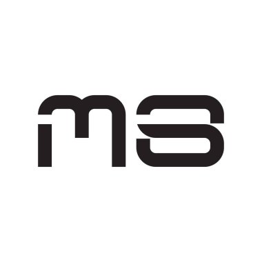 ms ilk harf vektör logo simgesi