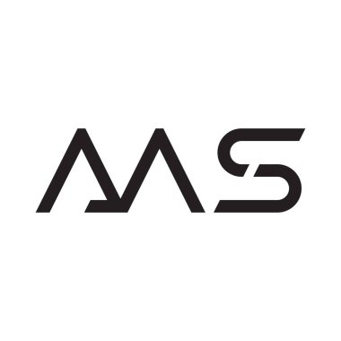 ms ilk harf vektör logo simgesi