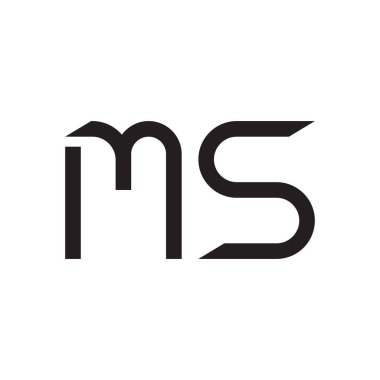 ms ilk harf vektör logo simgesi