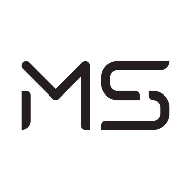 ms ilk harf vektör logo simgesi