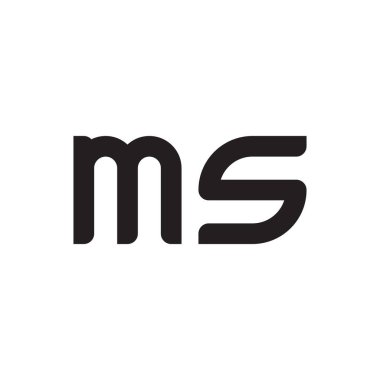 ms ilk harf vektör logo simgesi