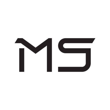 ms ilk harf vektör logo simgesi