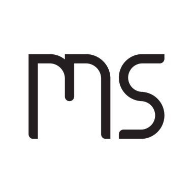 ms ilk harf vektör logo simgesi