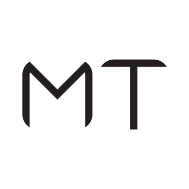 mt ilk harf vektör logo simgesi