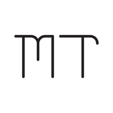 mt ilk harf vektör logo simgesi