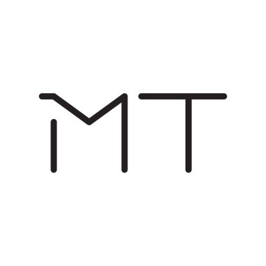 mt ilk harf vektör logo simgesi