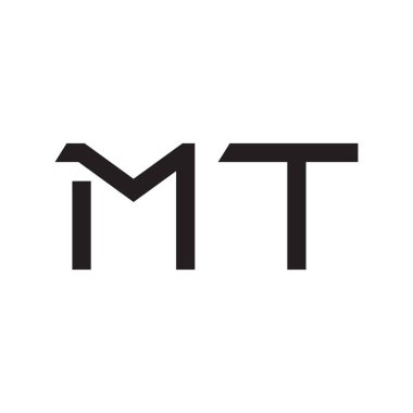 mt ilk harf vektör logo simgesi