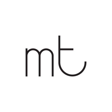 mt ilk harf vektör logo simgesi
