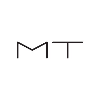 mt ilk harf vektör logo simgesi
