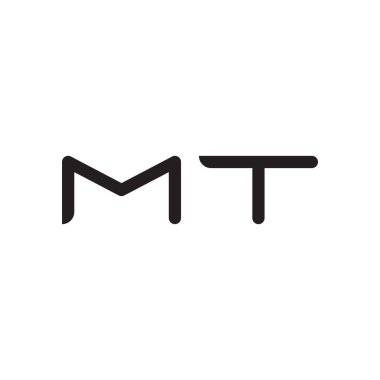 mt ilk harf vektör logo simgesi